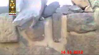 preview picture of video 'Bosra Bombardement le Minaret mosquée al Fatemi بصرى الشام قصف مئذنة الجامع الفاطمي'