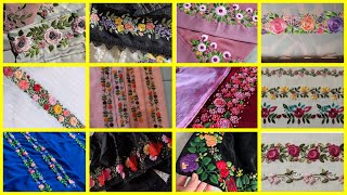 2026 Hemline embroidery border / floral borderline embroidery for tablecloth/ bedsheets/ dupatta