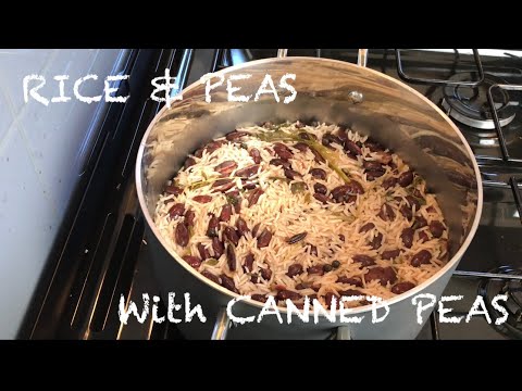 RICE AND PEAS WITH CANNED PEAS / JAMAICAN STYLE