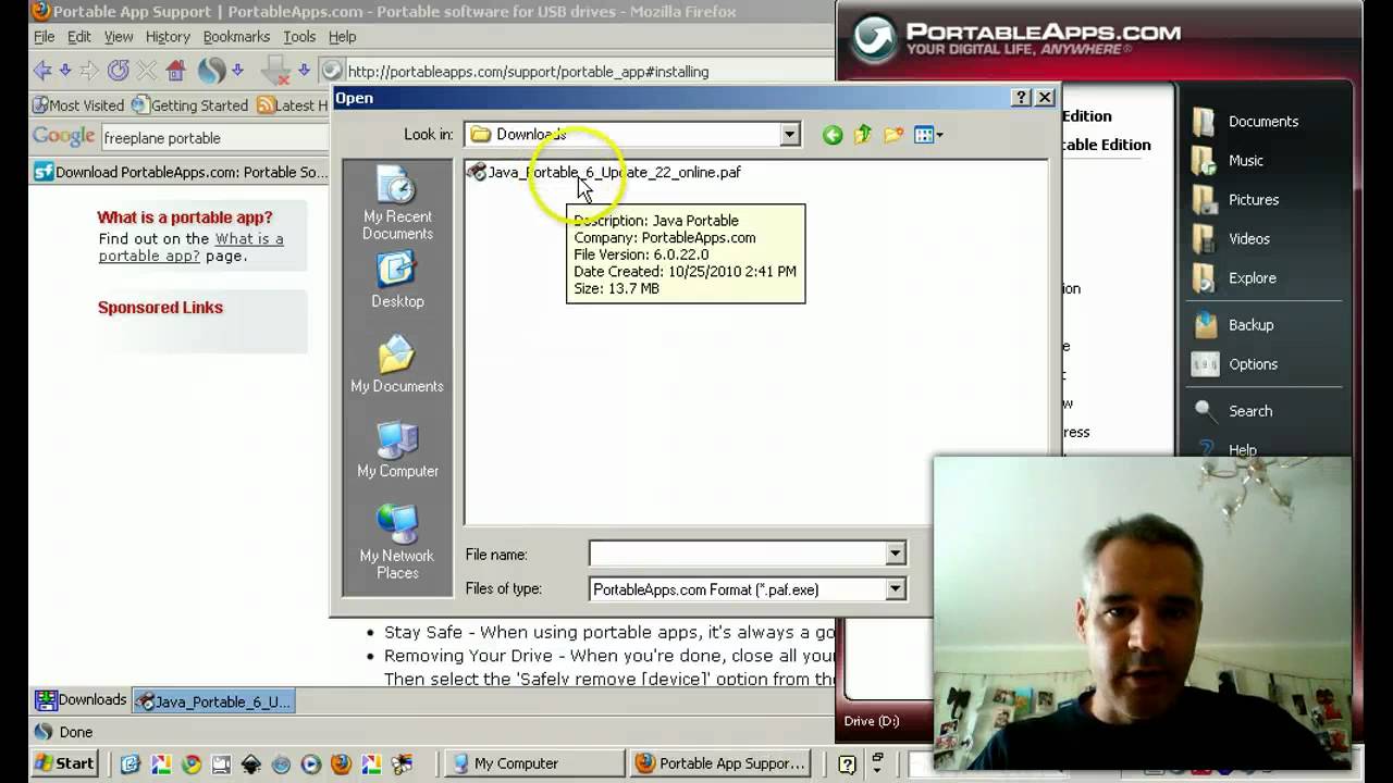 installing portable java