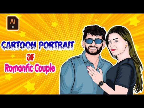 How to draw Vector Art Cartoon Portrait Vector Portrait Adobe Illustrator