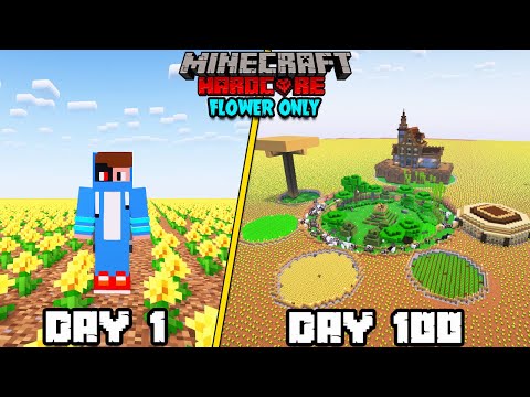 Techno Tech Guruji - i Survived 100 Days on Flat Flowers Only World In Minecraft Hardcore [FULL MOVIE] HINDI