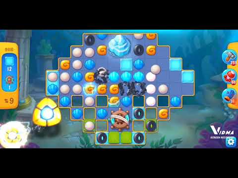 Fishdom. 9116 level no boosters and diamonds. 18 moves