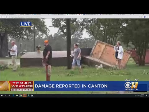 People Emerge From Storm Shelter In Canton