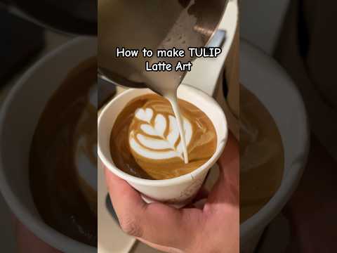 How to make tulip latte art #tuliplatteart