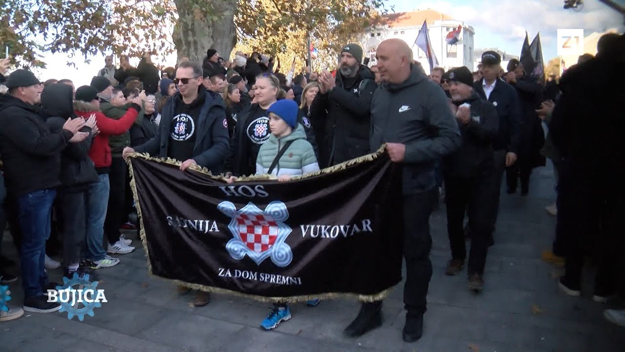 BUJICA 20.11.2023. VUKOVAR: HOS-u ovacije, Penavi pljesak, Plenkoviću zvižduci! (HUGO ESTIGARRIBIA)