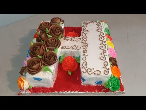 H Name Birthday cake |Habib Sweets and backerz