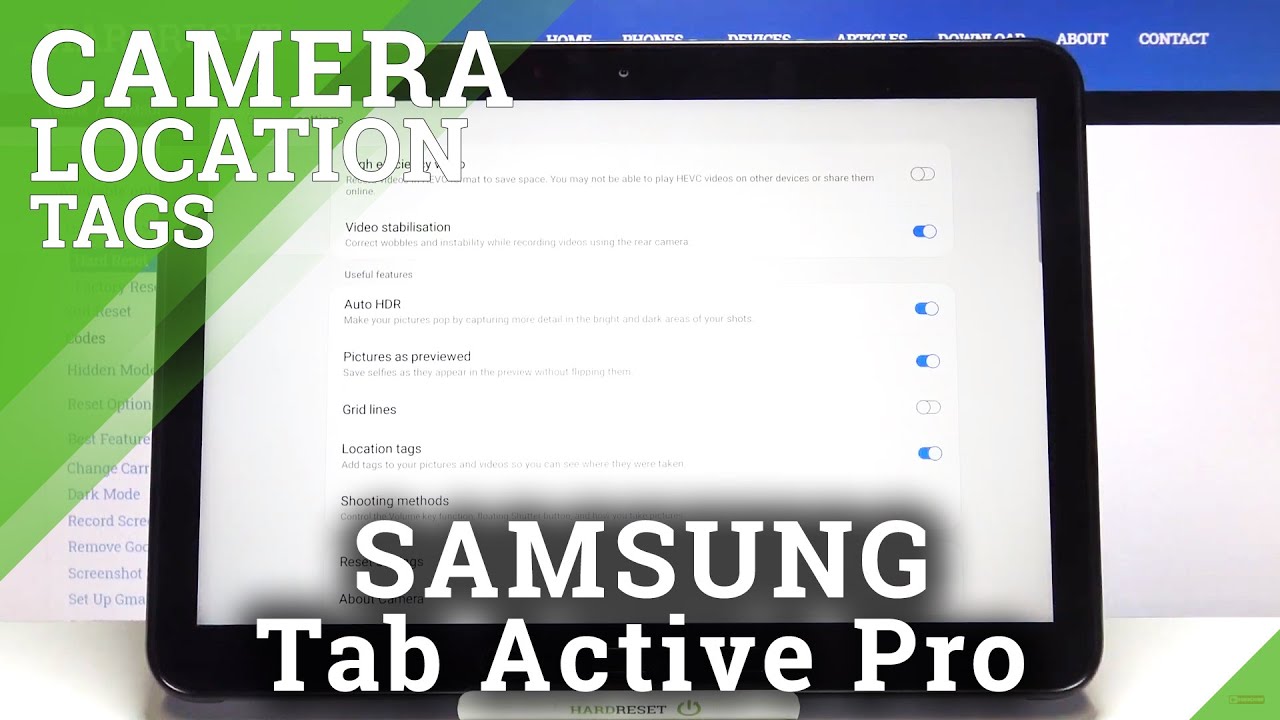 How to Add Camera Location Tags in SAMSUNG Galaxy Tab Active Pro – Allow Location