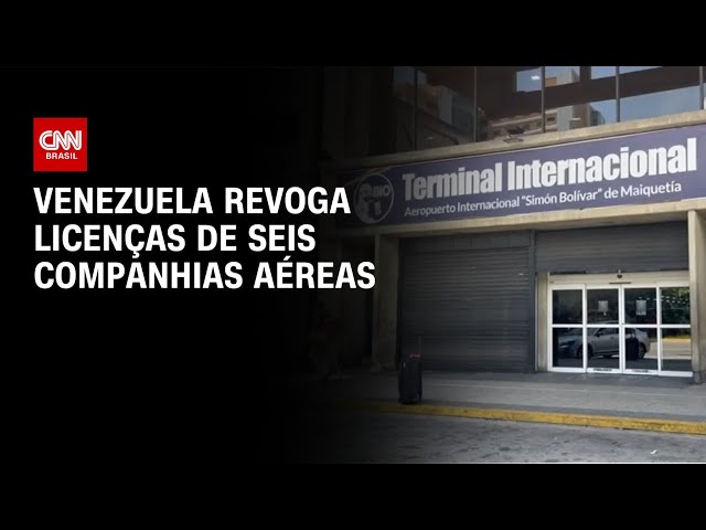 Venezuela revoga licenças de companhias aéreas após cancelamentos de voos | LIVE CNN