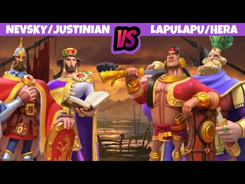 Nevsky/Justinian (Rally) vs. Lapulapu/Hera (Garrison) | Rise of Kingdoms Test
