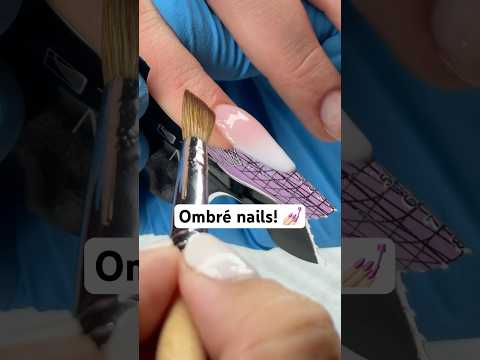 WATCH ME DO A PERFECT OMBRÉ NAILS 💅🏻 #youtubeshorts #nails #nailart #ombrenails