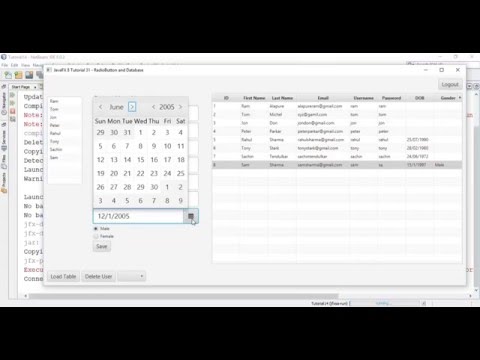 JavaFX 8 Tutorial 31 - RadioButton and Database