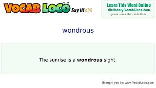 Video thumbnail for wondrous