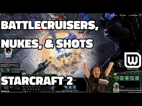 Starcraft 2: Battlecruisers, Nukes and Shots!  SO CREATIVE BUILD ORDER ft. Nuclear Winter