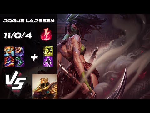 Rogue Larssen MID Akali vs Azir - EU Challenger Patch 25.S1.7