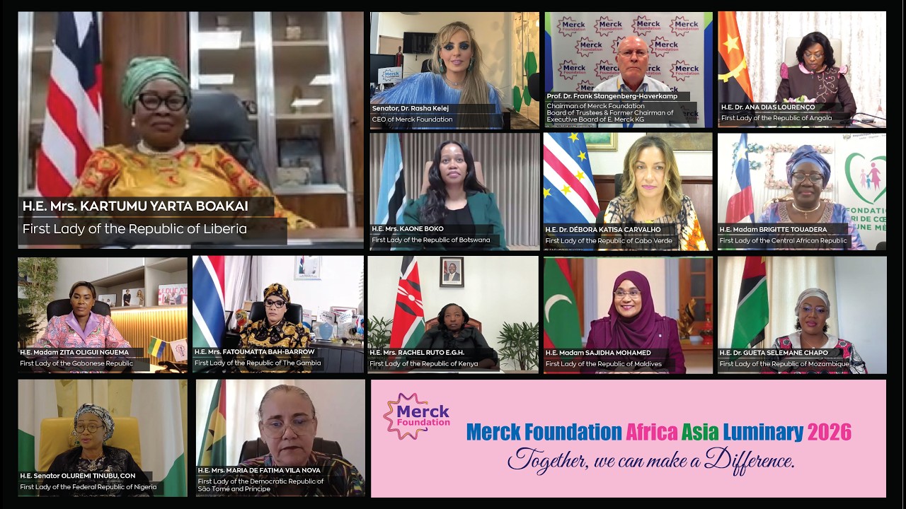 H.E. First Lady of Liberia speech at 13th Merck Foundation Africa Asia Luminary (Online)2026