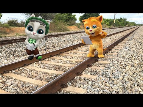 Ginger and Tom on  track STOPS The High-speed Train and escapes in TrainZimulator