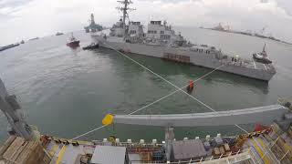 Video: USS McCain Gets A Ride