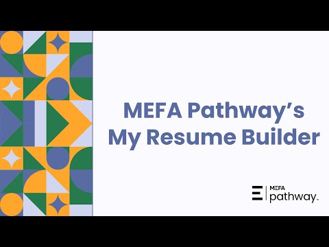 MEFA Pathway’s My Resume