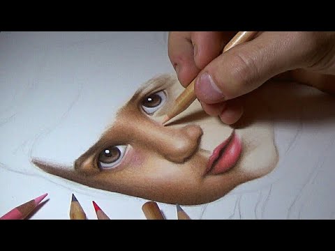 HOW I DRAW A FACE WITH COLOR PENCILS - PART 1