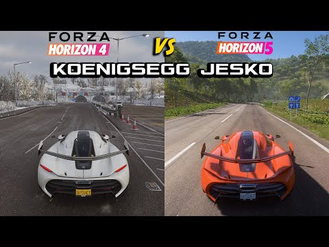 Forza Horizon 5 VS Forza Horizon 4 - Engine Sound comparison Koenigsegg Jesko (stock)