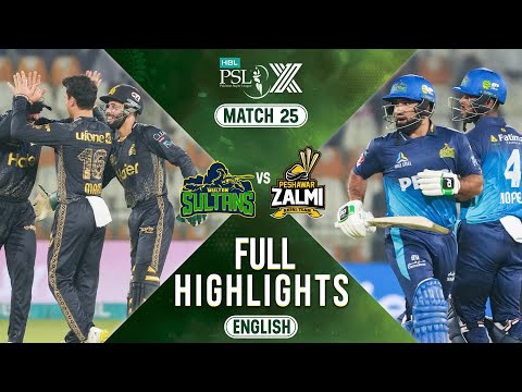 Full Highlights | Multan Sultans vs Peshawar Zalmi | 𝐄𝐍𝐆𝐋𝐈𝐒𝐇 | Match 25 | HBL PSL X | M2M1A