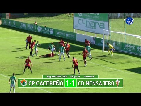 Resumen: CP Cacereño - CD Mensajero (2ª RFEF Gr.IV 21/22)