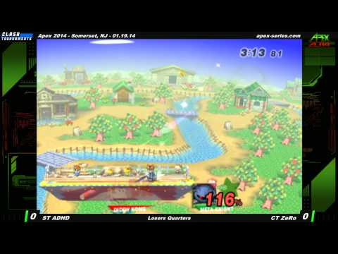 Apex 2014 - CT ZeRo vs ST ADHD - Losers Quarters - SSBB - Japanese Commentary