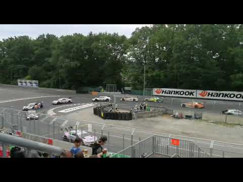 DTM Norisring 2017 Crash Paffett/Rockefeller Alpha-Tribüne