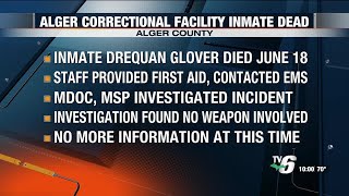 Alger Correctional Facility inmate dead following physical altercation with other inmate