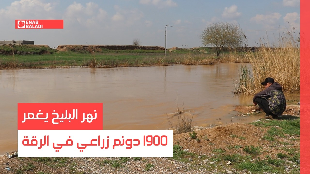 نهر البليخ يغمر 1900 دونم زراعي في الرقة