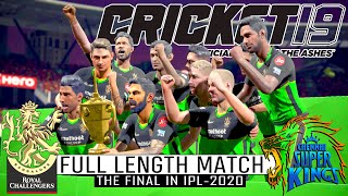 "The Final" In IPL-2020 | RCB vs CSK Full Length Match | Cricket 19