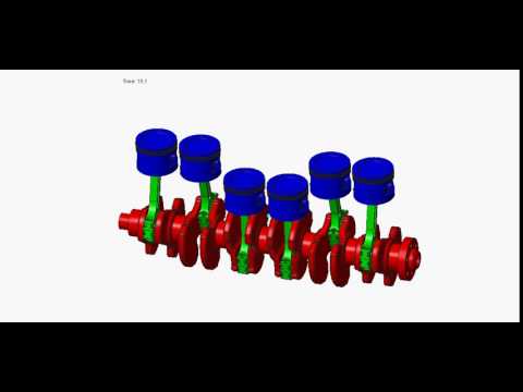Crankshaft and Piston Assembly Kinematics - PTC Creo 3.0