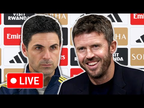 🔴 LIVE | Michael Carrick and Mikel Arteta post-match press conference | Arsenal 2-3 Man Utd