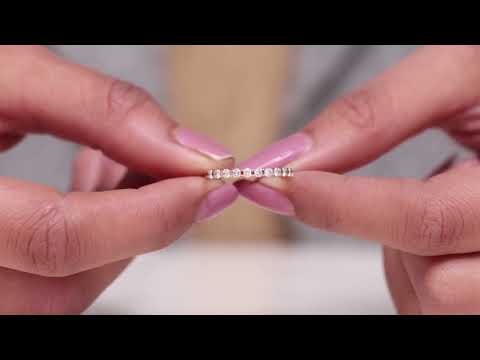 1/2 CT Diamond Semi Eternity Ring in Bar Setting