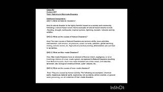 #class 5 natural and manmade disasters study material #knowledge #viralshort #new #question #answer