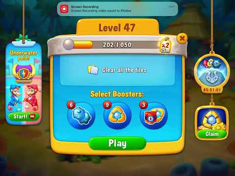 Commentary Chat - Fishdom Game level 47 - WIN - Talk thru help to complete the level