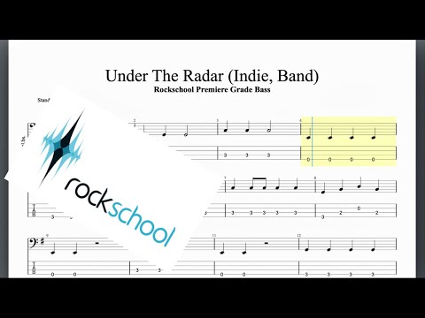 Under The Radar Rockschool Premiere Grade Bass (indie, Band)