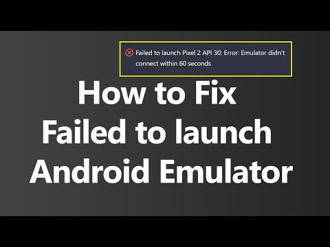 Fix Failed to Connect Android Emulator Hindi