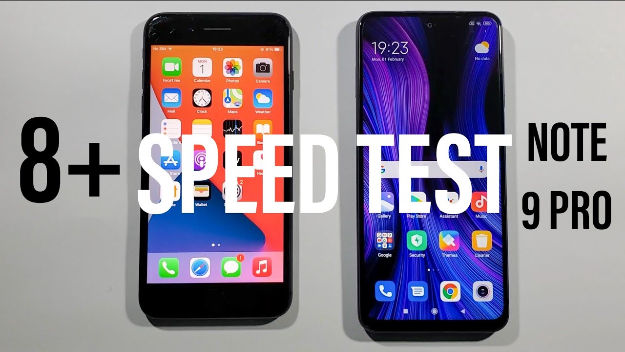 Iphone 8 Plus vs Xiaomi Note 9 Pro Comparison Speed Test