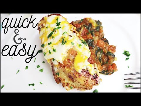 Tomato Spinach Chicken Skillet | Quick & Easy | Low Carb - Keto