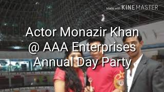 Actor Monazir Khan at AAA Enterprises Annual Day Event video