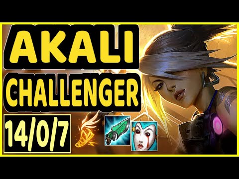 WHITEKNIGHT (AKALI) - 14/0/7 KDA CHALLENGER GAMEPLAY - EUW
