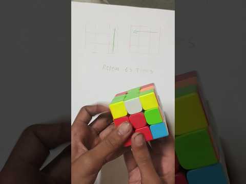 The VIRAL 2x63 Moves of Rubik's cube  - cube solve magic trick #shorts #rubikscube