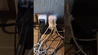 When you on The MSC Seaside and they only have 2 US outlets and 4 ppl in the room....