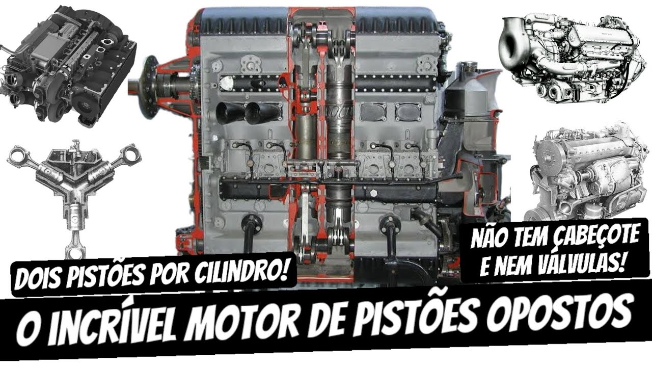 O INCRÍVEL motor de PISTÕES OPOSTOS