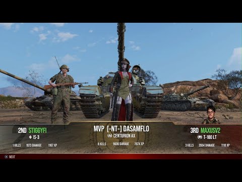 9.6k dmg and Radley Walters with Centurion AX | World of Tanks console