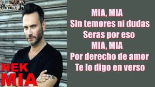 Nek - Mía (Español) Únicos 2017