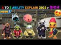 All Pet Ability Free Fire A To Z Pet Ability Free Fire Free Fire All Pet Ability Live Test 2025