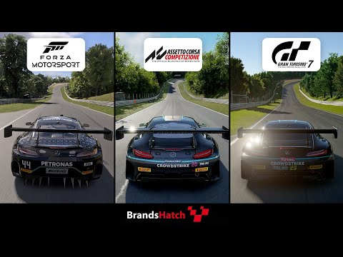 FORZA MOTORSPORT vs ACC vs GT7 | Xbox Series X vs PC vs PS5 | Brands Hatch Graphics Comparison 4K60